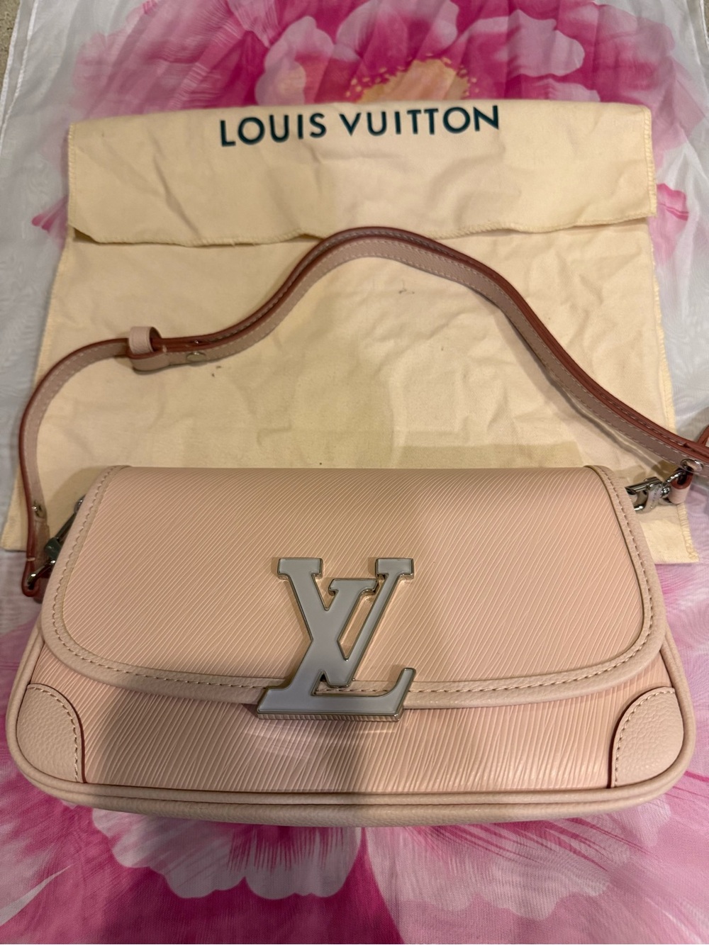 Pink Epi Leather Shoulder Bag